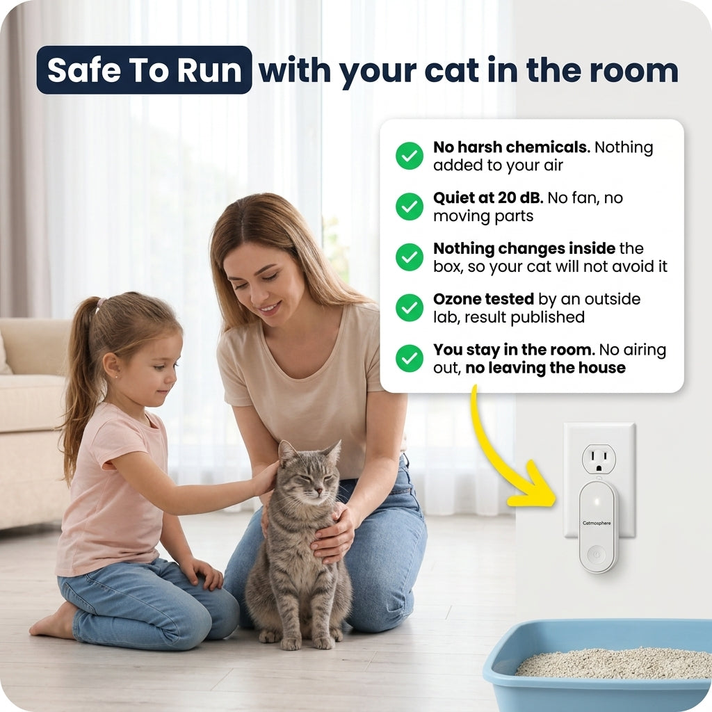 RoomSafe Odor Guard: Litter Box Odor Eliminator for Cats